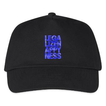 Legalize Happiness T-Shirt - Kinder Basecap - Schwarz - Vorne