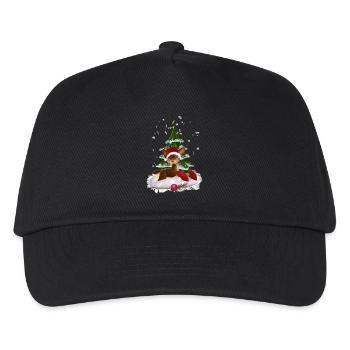 Weihnachtsgeschenk - Kinder Basecap - Schwarz - Vorne