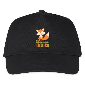 kleiner Bruder Fuchs - Kinder Basecap - Schwarz - Vorne