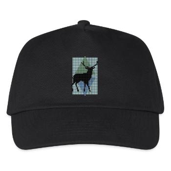 Hirsch - Kinder Basecap - Schwarz - Vorne
