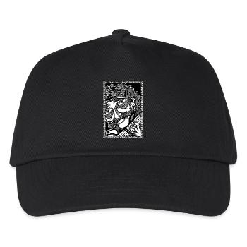 mustache music - Kids’ Baseball Cap - black - Front
