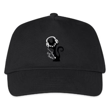 Cat Cat Music Headphones Music Headphones - Kids’ Baseball Cap - black - Front