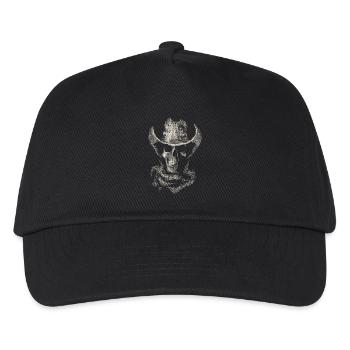 skull cowboy - Casquette de baseball Enfant - noir - Devant
