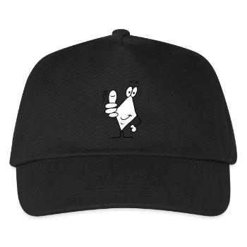 Daumen hoch - Kinder Basecap - Schwarz - Vorne