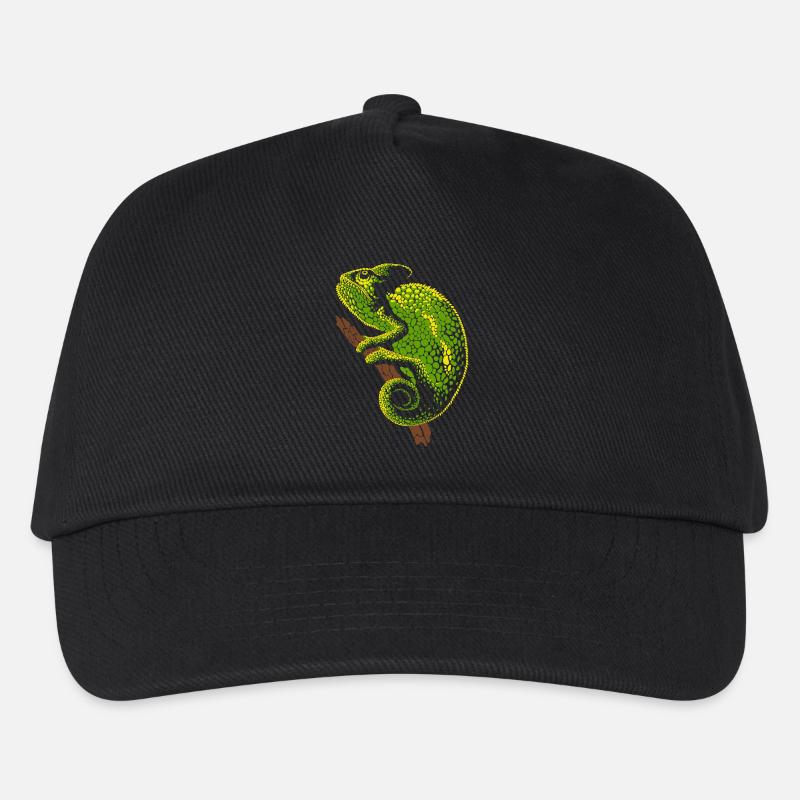 Chamäleon Reptil - Kinder Basecap - Schwarz