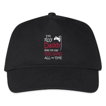 I'm Proof Daddy Does Not Play Video Games - Kinder Basecap - Schwarz - Vorne