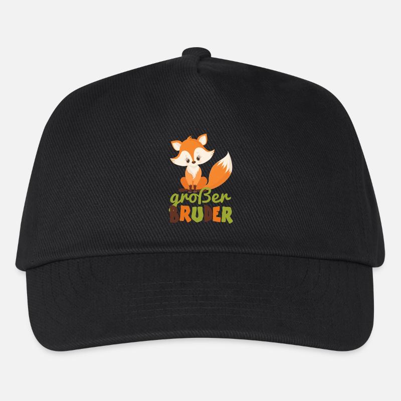 großer Bruder Fuchs - Kinder Basecap - Schwarz