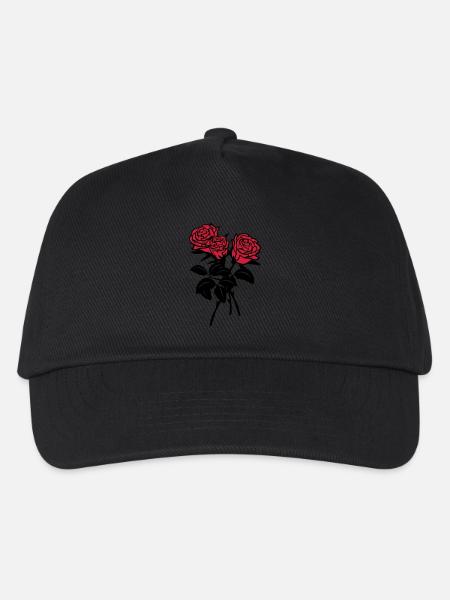 roses - Kids’ Baseball Cap - black