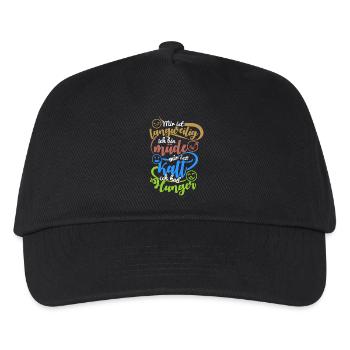 langweilig ich bin müde mir ist kalt ich Hunger - Kinder Basecap - Schwarz - Vorne