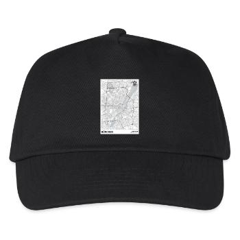 Munich Plan de la ville basique noir et blanc - Casquette de baseball Enfant - noir - Devant