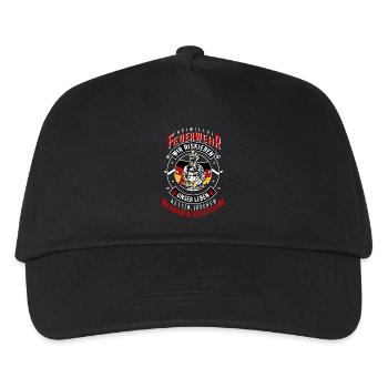 Volunteer firefighter firefighter - Kids’ Baseball Cap - black - Front