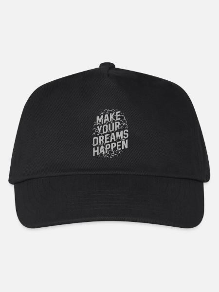 MAKE YOUR DREAMS HAPPEN - Kinder Basecap - Schwarz