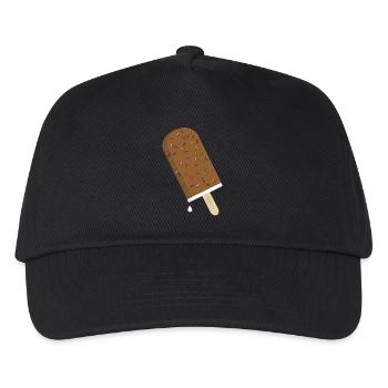 Glace sucette au chocolat avec crumble - Casquette de baseball Enfant - noir - Devant