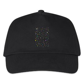 Bunte Punkte, Schön, Modisches Design - Kinder Basecap - Schwarz - Vorne