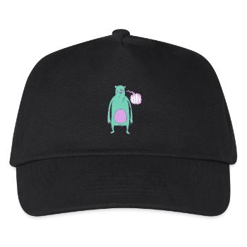 Boom Bear Green - Kids’ Baseball Cap - black - Front