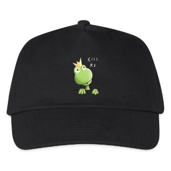 Kiss me Frog - Frog Prince - Comic - Kids’ Baseball Cap - black - Front