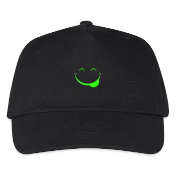 Lustiges Gesicht - Kinder Basecap - Schwarz - Vorne