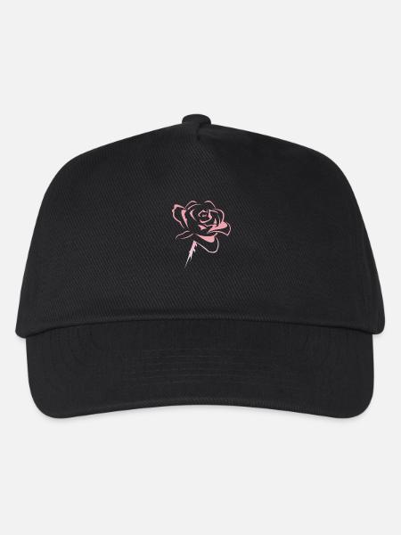 Flower, rose - Kids’ Baseball Cap - black
