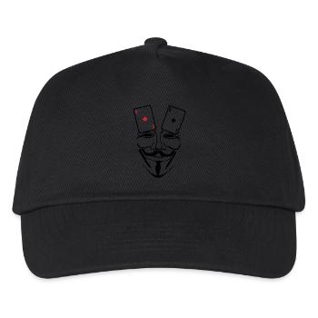 anonymous mask masque carte poker as1 - Casquette de baseball Enfant - noir - Devant