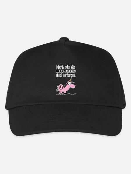 Not all those who wander around are lost... - Kids’ Baseball Cap - black