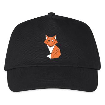 Kawaii Fuchs - Kinder Basecap - Schwarz - Vorne