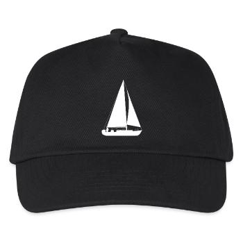 Segeln Segelboot Segelschiff Wassersport - Kinder Basecap - Schwarz - Vorne