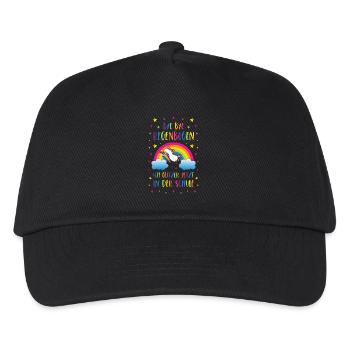 Inscription Licorne Bye Bye Rainbow School - Casquette de baseball Enfant - noir - Devant