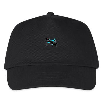 zigzag blue - Kids’ Baseball Cap - black - Front