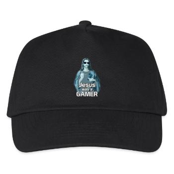 Gamer Jesus Christ - Kinder Basecap - Schwarz - Vorne