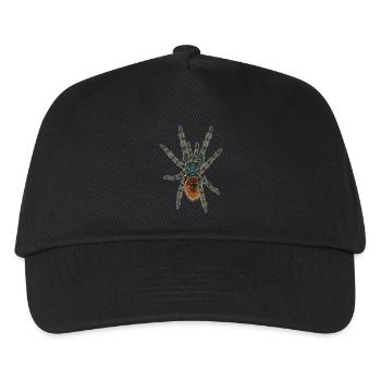 Spinne Vogelspinne ohne Schatten Illustration - Kinder Basecap - Schwarz - Vorne