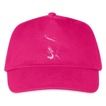 Abstrakte Linienskizze Schwarz - Kinder Basecap - Fuchsia - Vorne
