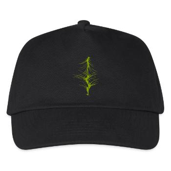 Abstraktes Bild / grün / Muster / Linie - Kinder Basecap - Schwarz - Vorne