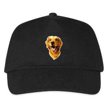 Golden Retriver - Kinder Basecap - Schwarz - Vorne