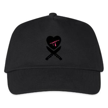 blutendes herz - Kinder Basecap - Schwarz - Vorne