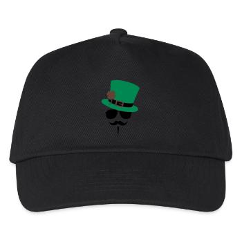 Go Green Moustache - Casquette de baseball Enfant - noir - Devant