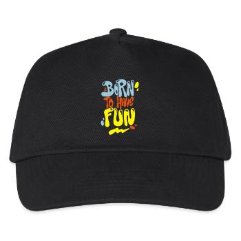 Né à avoir du plaisir - Casquette de baseball Enfant - noir - Devant