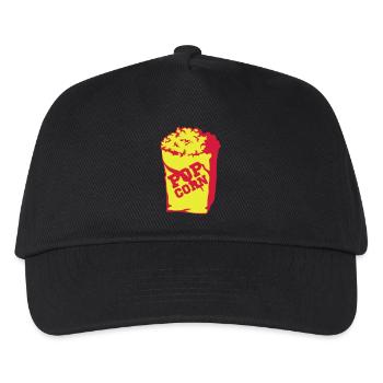 Popcorn - Kinder Basecap - Schwarz - Vorne