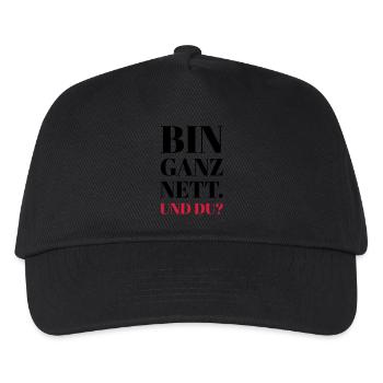 Nett - Kinder Basecap - Schwarz - Vorne