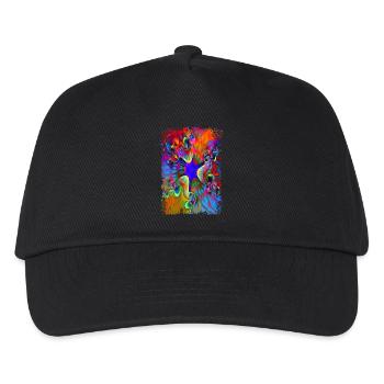 psychedelic flower power - Kids’ Baseball Cap - black - Front