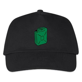 Benzin Kanister - Kinder Basecap - Schwarz - Vorne