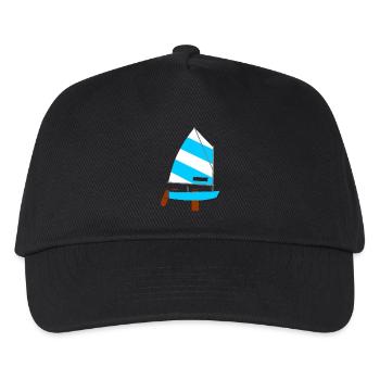 Segelboot - Kinder Basecap - Schwarz - Vorne