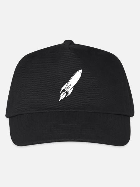 Rakete - Kinder Basecap - Schwarz