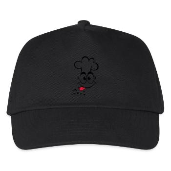 Gesicht Koch 3 - Kinder Basecap - Schwarz - Vorne