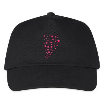 Plusieurs étoiles douche ciel de nuit rose - Casquette de baseball Enfant - noir - Devant