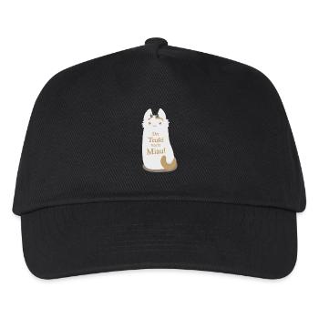 Miau - Kinder Basecap - Schwarz - Vorne