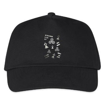 Breizh Bretagne Blanc 2 - Casquette de baseball Enfant - noir - Devant