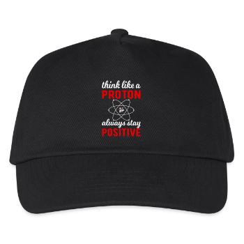 Think like a Proton - always stay positif ! - Casquette de baseball Enfant - noir - Devant