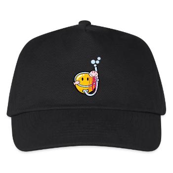 Smiley Snorkeling - Kids’ Baseball Cap - black - Front