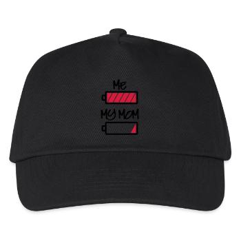 me my mom battery - my mom and I battery - Kids’ Baseball Cap - black - Front
