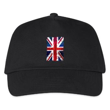 Union Jack - UK Flag - London - Kinder Basecap - Schwarz - Vorne